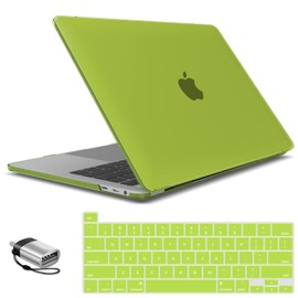IBENZER Compatible with MacBook Pro 16 Inch Case A2141 Release 2020 2019, Hard Shell Case with Keyboard Cover & Type C Adapter for Old Version Mac Pro 16’’, Avocado Green, T16AVGN+1TC