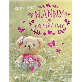 Piccadilly Greetings Mother's Day Card, For My Lovely Nanny - 8 x 6 inches