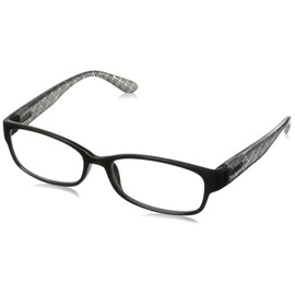 Foster Grant Kyra Reading Glasses, Black/Transparent, 59 mm