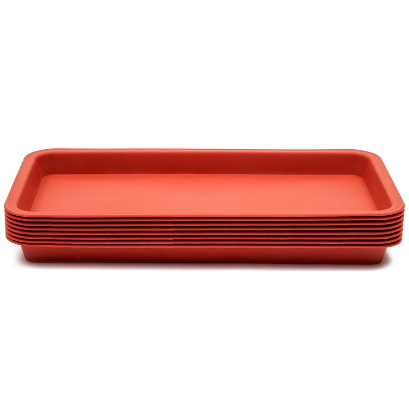 Juvale Saucer Plant Drip Trays for Small Pots, Plastic Rectangle