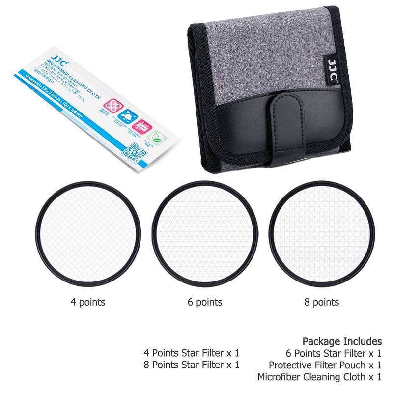 JJC 62mm Variable Star Filter Set for Any Lenses with