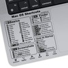 2 Pack Mac OS Shortcuts Stickers | Mac Keyboard Stickers