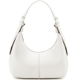 NIUEIMEE ZHOU Hobo Bags for Women Soft Vegan Leather Crescent Shoulder Handbag Slouchy Tote Crossbody Purses with Adjustable Strap, White
