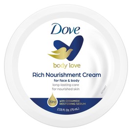 Dove Body Love Rich Nourishment Cream, Face, Hand & Body Lotion for Extremely