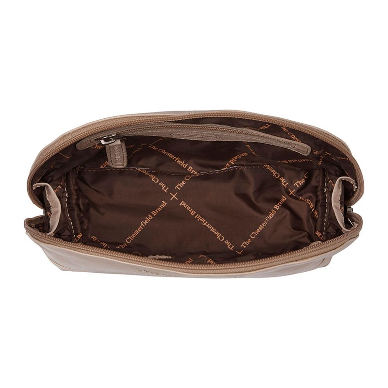 The Chesterfield Brand Torino Leather Cosmetic Bag 8 cm, Cream