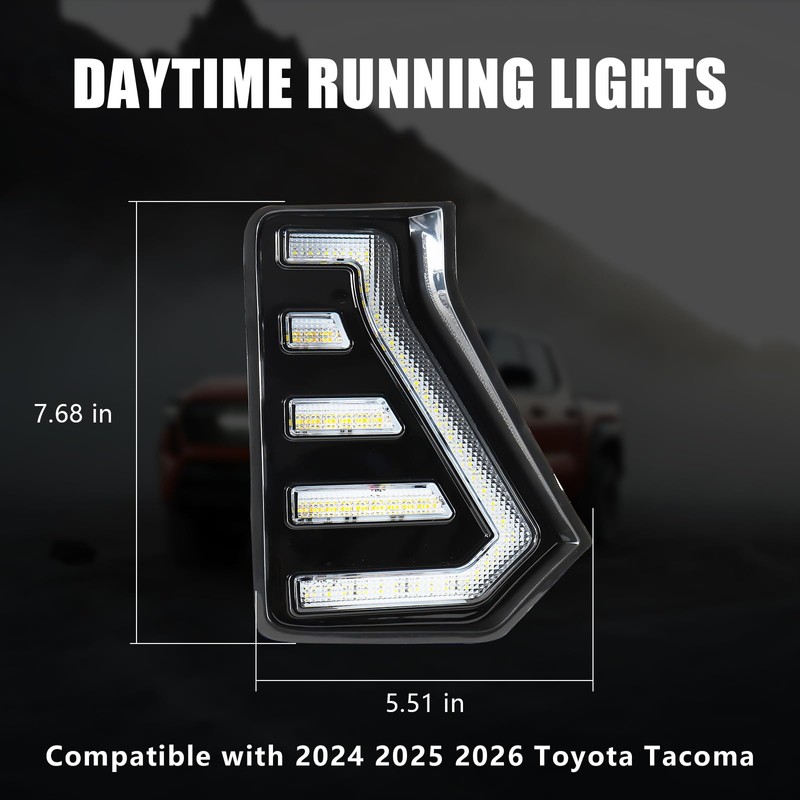 Fancemot LED Front Bumper Fog Lights Daytime Running Lights DRL
