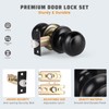 KNOBWELL 10 Pack Modern Door Knob Passage Door Knob, Black