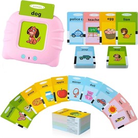 Talking Flash Cards for Toddlers age 3+|Kids Talking Flash Cards for Children|Kids Sight Words Talking Flash Cards for upto 3 years old|Electronic flash cards toddler|Talking Flashing cards (224-pink)