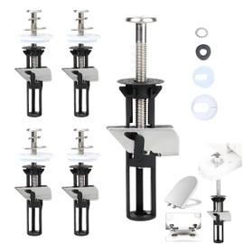 4 Set Heavy Duty Toilet Seat Fastener Bolt Kit, 2025 Universal Toilet Seat Bolts Screws, Quick Release Top Hinge Fixings,Easy to Install, Stainless Steel Toilet Seat Screws Fittings Replacement Kit