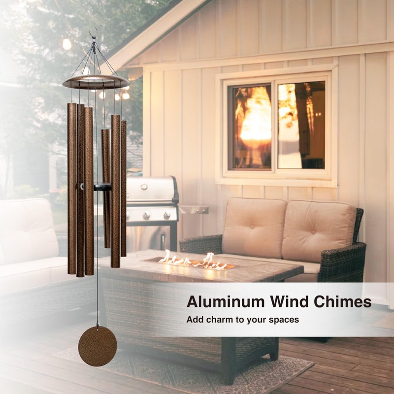 LACHIKA 44 Inch Aluminum Wind Chimes Large Outdoor Wind Chime