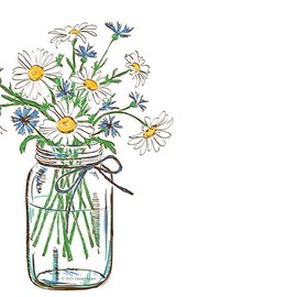 Papelería con membrete Mason Daisies, 8.5 x 11 pulgadas, 80 unidades, compatible con impresoras láser y de inyección de tinta (2020147)