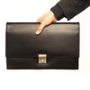 Jahn-Tasche – A4 briefcase / document folder, made out of leather, black, model 1022