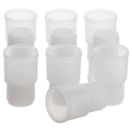 stonylab Silicone Stopper with Thread, 24# Natural Silicone Septum Stopper Fit for 24/40, 24/29 Outer Joint Lab Glassware, Sleeve Type, Pack of 10