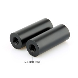 NICEYRIG Camera Rod 15mm Rail Micro Rod 15mm Rod 1.5" Length 1/4"-20 Thread Hole Aluminum Alloy Camera Accessories Camera Rod (2 Pieces) - 026