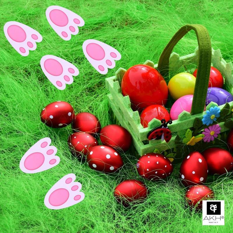 AKH® Easter Bunny Feet Decorations - 30 Pack Bunny Footprints