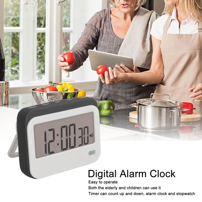 Large Digits Digital Timer Alarm Clock Mute Small Digital Kitchen