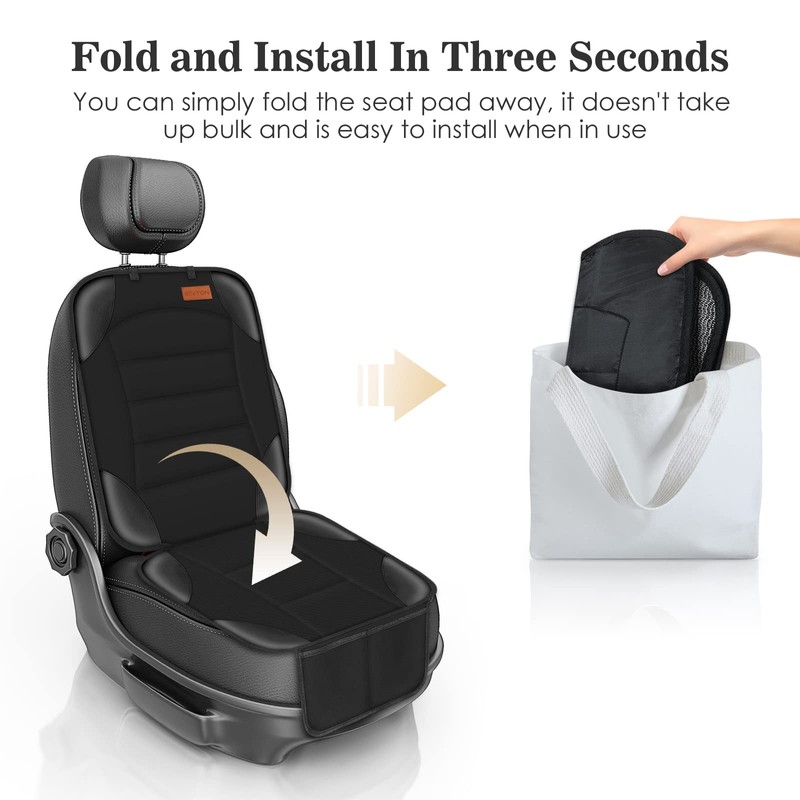 Siivton Car Seat Protector for Child Seat Cushion for Leather
