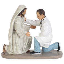 Dicksons Praying Doctor with Jesus 5 x 6 Resin Decorative Tabletop Figurine