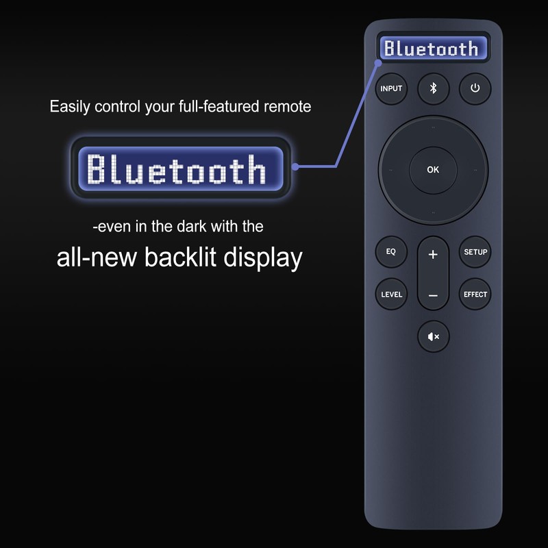 Replacement for VIZIO Backlit 5.1 Display Sound Bar Remote, Compatible