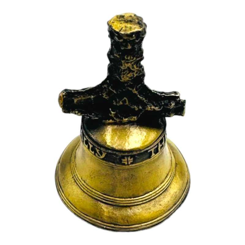 Whydah Pirate Ship Bell, Antique Gold and Black Finish, Elegant