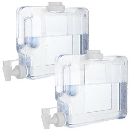 JMIATRY 2 Packs 1 Gallons Refrigerator Water Dispenser For Fridge Plastic Drink Dispenser for Fridge Water Container With Spigot Water Jug With Spout, Convenient Handle