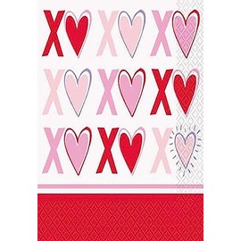 Sparkling Hearts Paper Lunch Napkins - 16 Pcs