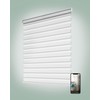 Yoolax Motorized Zebra Blinds, Electric Zebra Shades for Indoor Windows,