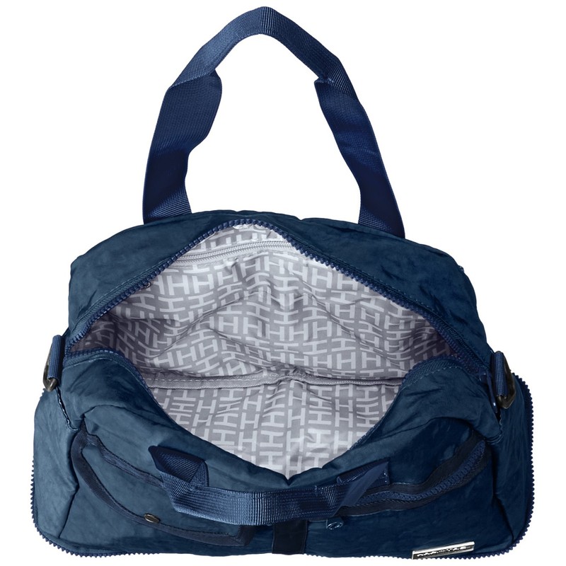 Hapitas Foldable Rounded Corner Boston Bag, Washer, Nylon Material, Carry-On