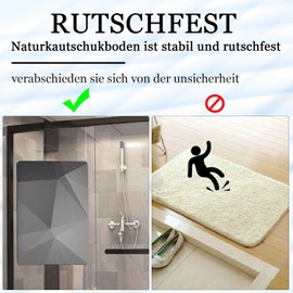 Alfombrilla de baño antideslizante de 40 x 60 cm, alfombrilla de baño absorbente, de secado rápido, alfombrilla de baño diatomita de piedra, lavable,