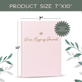 Graceful By Design Linen Bible Verse Mapping Journal - Premium Bible Study Journaling Kit - Christian Gift for Women (Soft Pink)