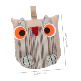 TEHAUX Fabric Owl Door Stopper Cute Stuffed Animal for Bedroom Bathroom Home Material Lightweight Design Versatile for Floor Type