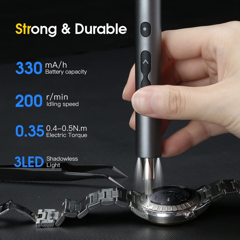 SOONAN Mini Screwdriver, 120 in 1 Small Electric Screwdriver Cordless