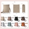 Blue SINCERE MP1 Smartphone Pouch, Genuine Leather, Cross-body Vertical Bag,