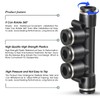 TAILONZ PNEUMATIC 3/8 Inch OD 5Pcs Straight Push Connectors Plastic