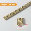Zefuriam 0.8" x16.4FT Champagne Gold Crown Molding Trim - Peel