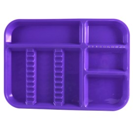 Dental Instrument Divided Tray, Autoclavable Divided Setup Tray, Divided Separate B-Lok Divided Tray, Size B (Ritter) - Plastic, 13-3/8" x 9-5/8" x 7/8" (1, Purple)