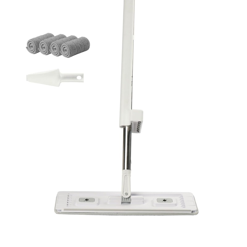 VEVOR Flat Mop, Self Wringing, Microfiber Floor Cleaner with 4