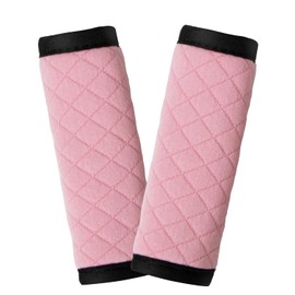 Car Seat Belt Pads 2 Pack for Baby Kids, Soft Reversible Car Seat Shoulder Strap Cover Pads, Seat Neck Strap Covers for Stroller, Carrier, Pushchair - Pink