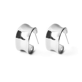 Sodaray Chunky Earrings for Women, 14K Gold/Silver Plated Stud Earring Statement Trendy Jewelry Gifts