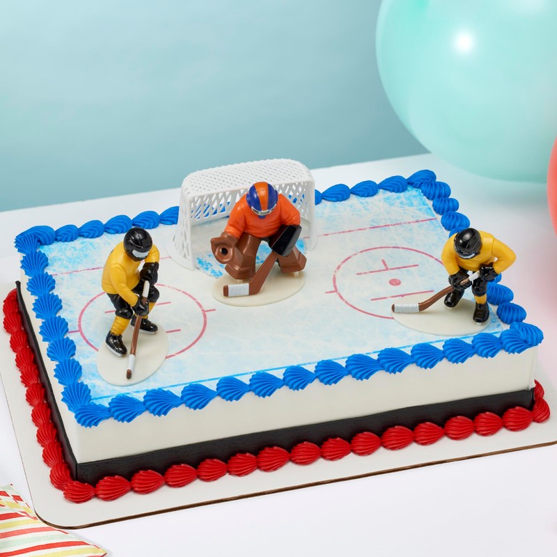 Hockey FaceOff DecoSet Cake Decoration