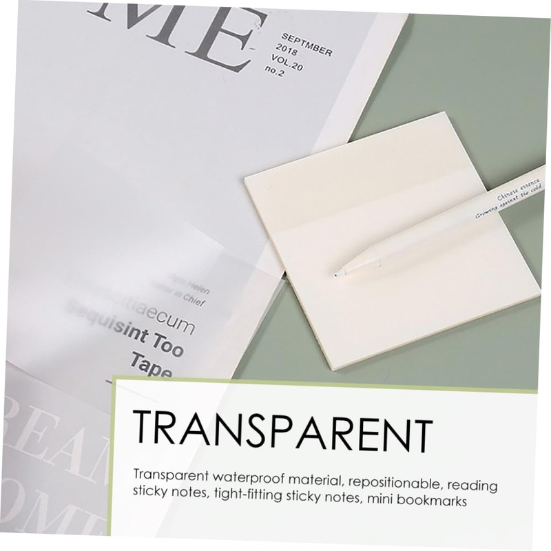 Operitacx 18 Pcs Transparent Note Pad Escritorios Memo Scratch Pad
