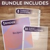 Samsill Recipe Binder Full Page 8.5 x 11 Kit, 1