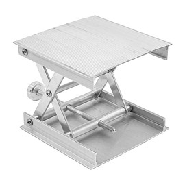 ZONADAH Lifting Platform 360°Rotatable Bearing Jack Lift Stand Table Lab Lift Stand Aluminum Alloy Lifting Stand for Router Lift Carpentry Carving Experiment Silver
