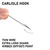 Dr.Fish 100 Pack Aberdeen Hooks Freshwater Fishing Hooks, Extra Long