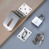 4 Inch 90 Degree Heavy Padlock Hasp, Right Angle Door
