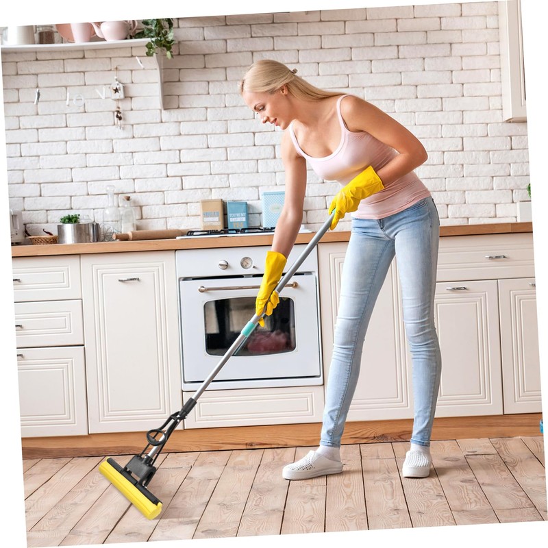 Mikinona 2Pcs PVA Sponge Rubber Mop Head Replacement Cleaning Mop