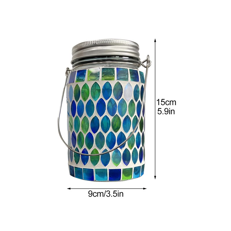 Solar Mosaic Lantern Light IP44 Waterproof Inlaid Fade Resistant Mosaic