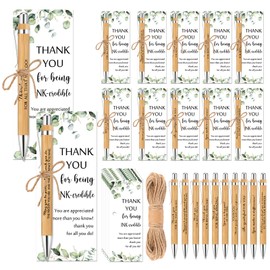 Fulmoon 120 Set Employee Appreciation Gifts May You Be Proud Sign Wood Bamboo Pens with Thank You Bookmark Cards for Coworker Back to School Gifts for Classroom Teacher Student Supplies Party Favor
