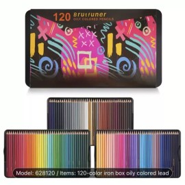Brutfuner 120 Brutfuner oil-base square barrel colored pencils Metal box NEW shipping incl
