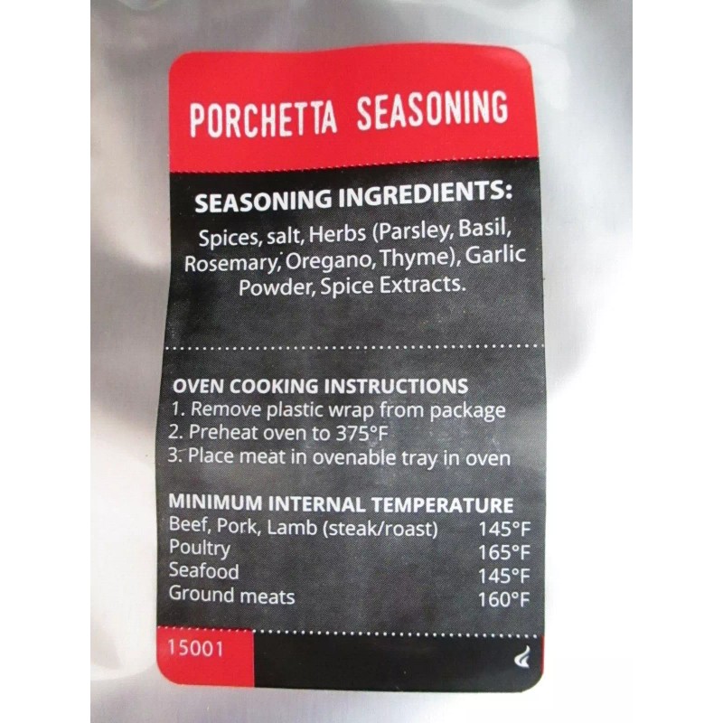 Europena 2-Porchetta Seasoning Rub Packet 1.25oz-1g 0 Calorie No Additives-All